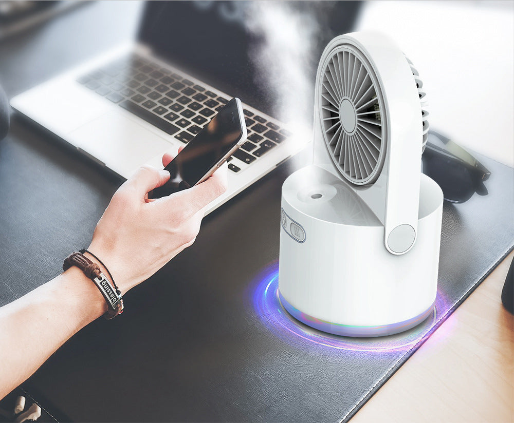 USB Charging Humidification Spray Mini Fan