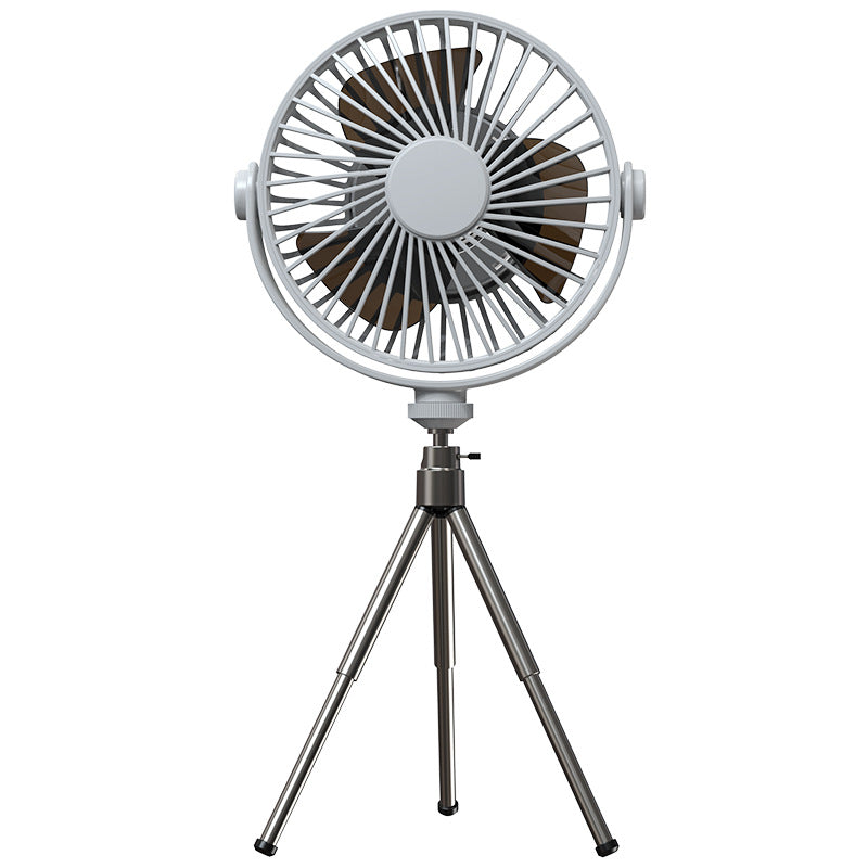 Multi-Function Tripod Camping Fan with LED Light, Remote Control &amp; Timer – Rechargeable Portable Outdoor Fan