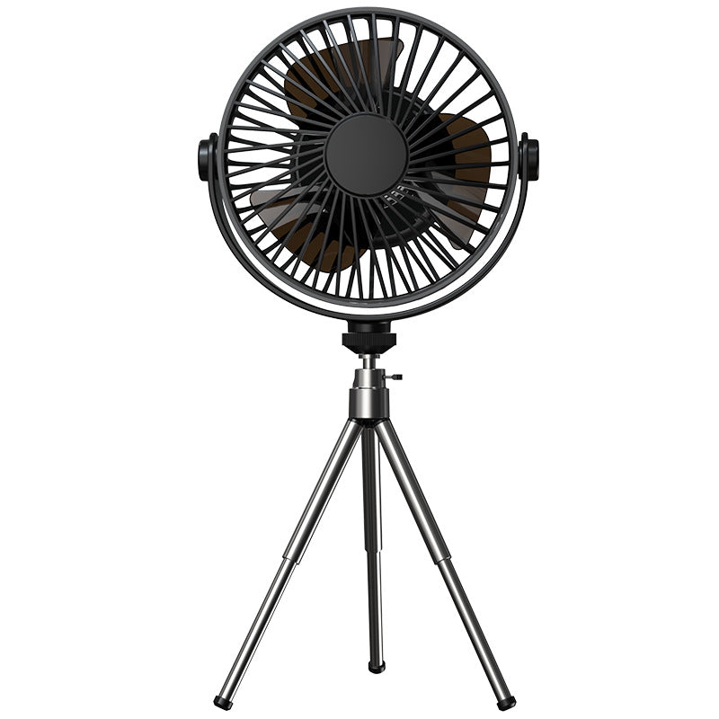 Multi-Function Tripod Camping Fan with LED Light, Remote Control &amp; Timer – Rechargeable Portable Outdoor Fan