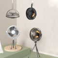 Multi-Function Tripod Camping Fan with LED Light, Remote Control &amp; Timer – Rechargeable Portable Outdoor Fan